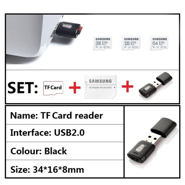 SAMSUNG-Carte mémoire d'origine, 64 Go, U1, 128 Go, 256 Go, 512 Go, SDXC, Micro SD, Cartes Flash TF MicroSD, UHS-1 U3, 4K pour téléphone, Drone, Appareil photo – Image 6