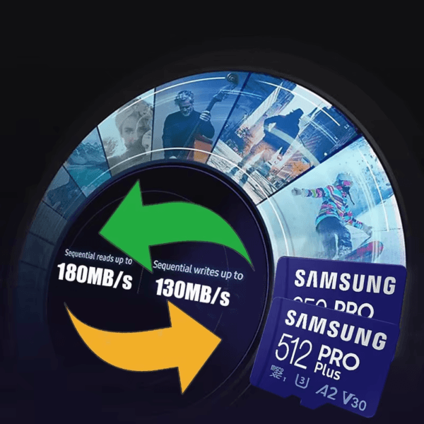SAMSUNG-Carte mémoire d'origine, 64 Go, U1, 128 Go, 256 Go, 512 Go, SDXC, Micro SD, Cartes Flash TF MicroSD, UHS-1 U3, 4K pour téléphone, Drone, Appareil photo – Image 5