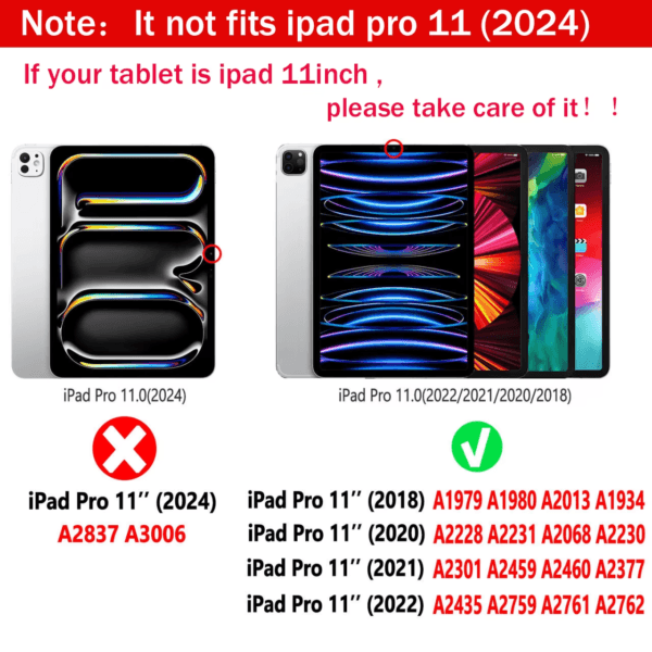 Étui pour clavier AZERTY pour iPad Pro 11 2022 Pro 10.5 9.7 Air 4 4e Air 5 5e 10.2 9e 7e 8e 9.7 5e 6e 10e génération – Image 5