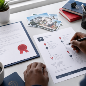 Pôle Visite, Tourisme & Affaires – Étape 1 : Justification Motif, Itinéraire & Attaches Pays
